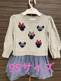 【美品】babyGAP ミニーマウスワンピース/95サイズ