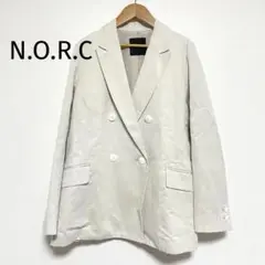 夏　秋　美品　N.O.R.C 麻×綿　ジャケット　サイズ1 オフィスカジュアル