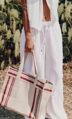 ZARA　リネンブレンド ストレート パンツ