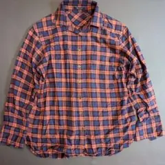 【アクアスキュータム】チェックシャツ (F) ボタンシャツ 長袖 総柄