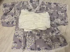 ひよこ商店 浴衣ドレス ワンピースタイプ レース 100cm 花柄 兵児帯セット