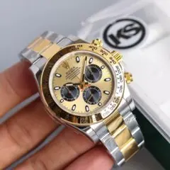 ROLEX Daytona クロノグラフ 時計 ゴールド/シルバー