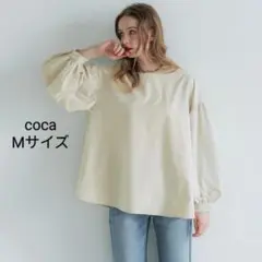 新品タグ付き coca バックリボンAラインパリフワブラウス Mサイズ