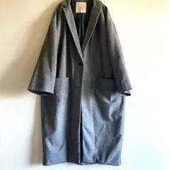 【美品】08mab ゼロハチマブ チェスターコート ウールツイードロングjk