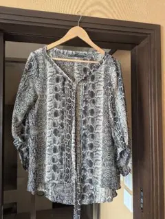 ZARA BASIC ヘビ柄 五分袖チュニック