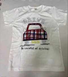 【新品】キムラタン　ラキエーベ　Tシャツ ホワイト　車　130 接触冷感