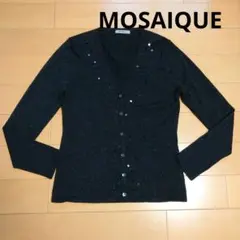 MOSAIQUEスパンコール装飾　ラメ　カーディガン