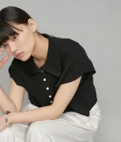 アダムエロペ　ニットポロTEE