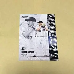 千葉ロッテ　売り子限定リアルトレカ　47 鈴木昭汰　キラカード仕様