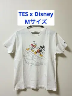 TES ミッキー ドナルド サーフィン Tシャツ