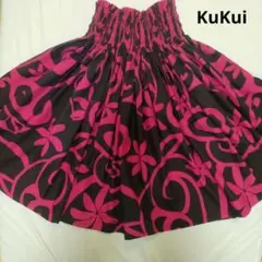KuKui　黒　パウスカート フラダンス マウナロア