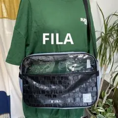 FILA ショルダーバッグ 中型 黒・グレー