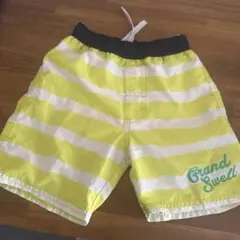 Grand Swell 水着 男の子用 黄色と白のストライプ