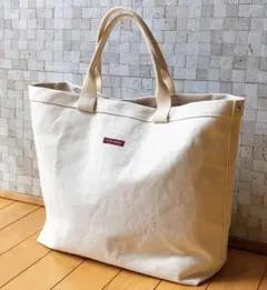 大きな帆布トートバッグ　ハンドメイド♬♬♬