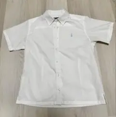 EAST BOY ホワイト 半袖 シャツ 刺繍水色 11号 ⑤