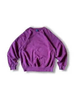 90s lands end USA製　ブランク　無地　ボルドー　鹿の子スウェット