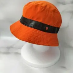 HERMES(エルメス) Hロゴ ナイロン×レザー バケットハット KK857
