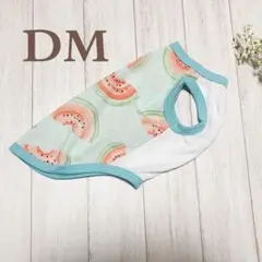 犬服 スイカ柄タンクトップ DM ハンドメイド