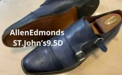 ネイビーダブルモンクAllenEdmonds アレン ST.John’s9.5D