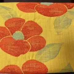 花柄 帯 イエロー オレンジ