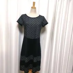 【美品】スポーティフ 異素材切り替え ストレッチ カットソー ワンピース