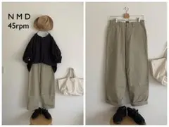美品　45rpm コットンワイドストレートパンツ　チノパン