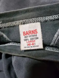BARNS バーンズ　 前V スウェットトレーナー　 Lサイズ