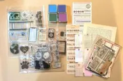 クリアスタンプセット　＆　シール　＆　メッセージカードなど