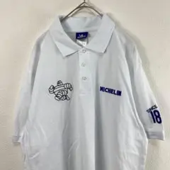 USA古着 michelin ミシュラン 刺繍 ポロシャツ