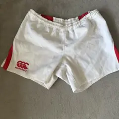 canterbury ラグビー用パンツ M ホワイト/レッド