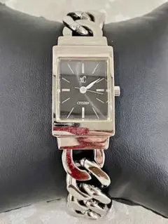 《一点物》CITIZEN XC 腕時計 シルバー 喜平チェーン レディス稼動品