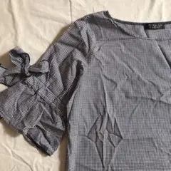 【MIRACLE CLOSET】ブラウス レディース リボン チェック L