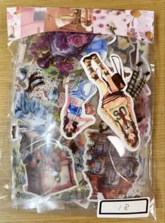 18.コラージュ素材　マステ　シール　400枚以上 大量　まとめ売り