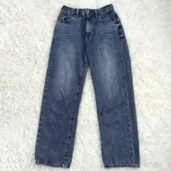 グローバルワーク　GOODデニム　ストレート　ブルー　S