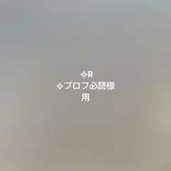 ︎ ✧R︎ ✧プロフ必読様用