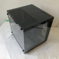 「未使用」ブラックガラスキューブ型PCケース Micro-ATX