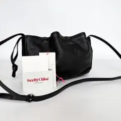 美品　シーバイクロエ　巾着　レザー　ショルダーバッグ　希少モデル