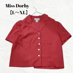 美品✨️Miss Dorby　ミスドービー【L～XL】半袖　シャツ　ブラウス