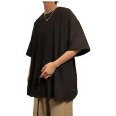 4XL 黒 ブラック メンズ Tシャツ オーバーサイズ シンプル ホストロック