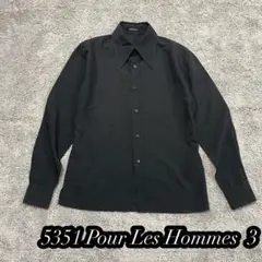 【5351 Pour Les Hommes】レーヨンシャツ ブラック y2k L