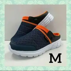 メンズ☆軽量/幅広/2way/バックバンド/スリッパサンダル/ネイビー/М