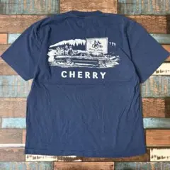 ビンテージ　古着　シングルステッチ　CHERRY メンズ　ポケット付　tシャツ