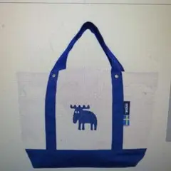MOZ帆布トートMナチュラル×紺