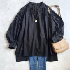 美品 ◆ ジャーナルスタンダード　ブラウス　ブラック　コットン　ゆったり