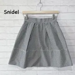 【SNIDEL】スナイデル 万能ギンガムチェック フレアミニスカート サイズ1
