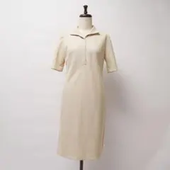 美品 ロペ スキッパー風タイトワンピース 比翼仕立て サイズ9AT*HC791