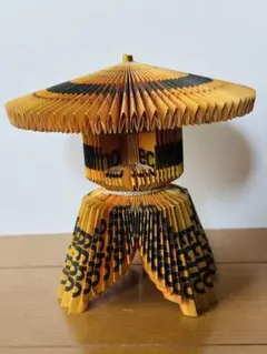 タバコの空き箱で作った灯篭　傘　傘型置物