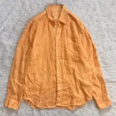 【極美品】120%lino　シャツ　リネン100%　レギュラーFIT　サイズS
