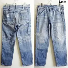 Lee　ペインターカプリデニムパンツ　W76cm　テーパード　レディース　淡青