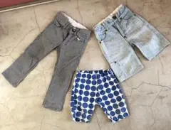 キッズ　ブルーオリゾン　パンツ　 3本セット　90-100